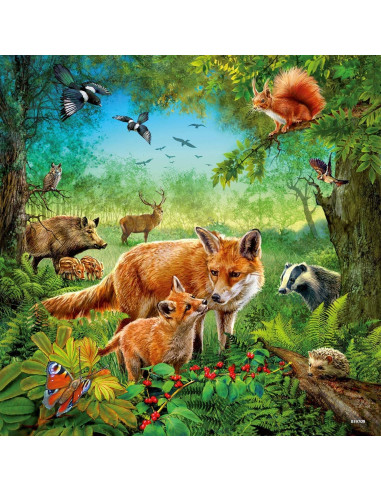 Puzzle Animalele Pamantului, 3X49 Piease,RVSPC09330