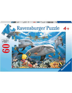 Puzzle Delfini Zambitori, 60 Piese,RVSPC09593 2