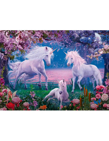 Puzzle Unicorni Albi, 100 Piese,RVSPC13347