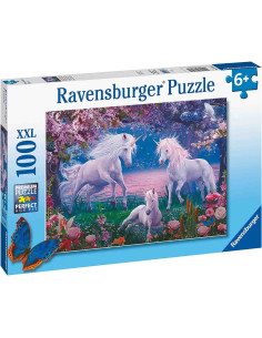 Puzzle Unicorni Albi, 100 Piese,RVSPC13347 2