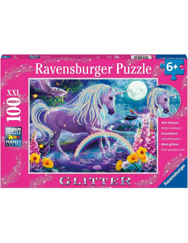 Puzzle Cu Sclipici Unicorn, 100 Piese,RVSPC12980
