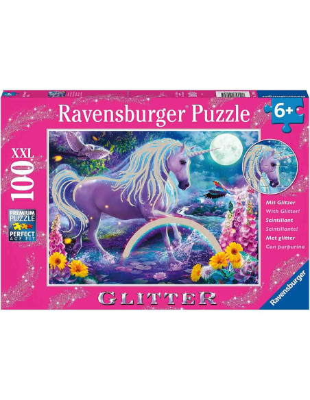 Puzzle Cu Sclipici Unicorn, 100 Piese,RVSPC12980