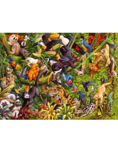 Puzzle Animale In Padurea Tropicala, 200 Piese,RVSPC13351