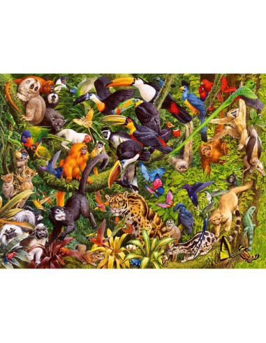 Puzzle Animale In Padurea Tropicala, 200 Piese,RVSPC13351