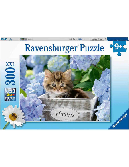 Puzzle Pisicuta Intre Flori, 300 Piese,RVSPC12894