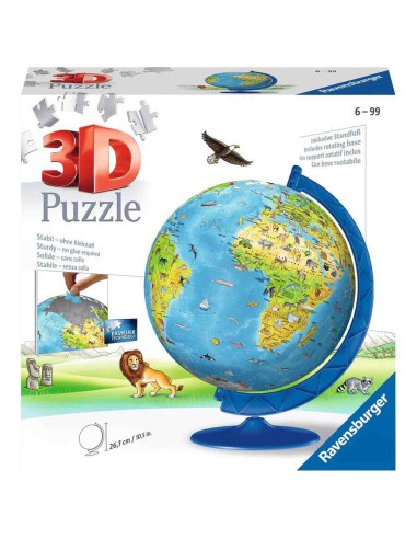 Puzzle 3D Copii - Globul Lumii, 180 Piese,RVS3D12338