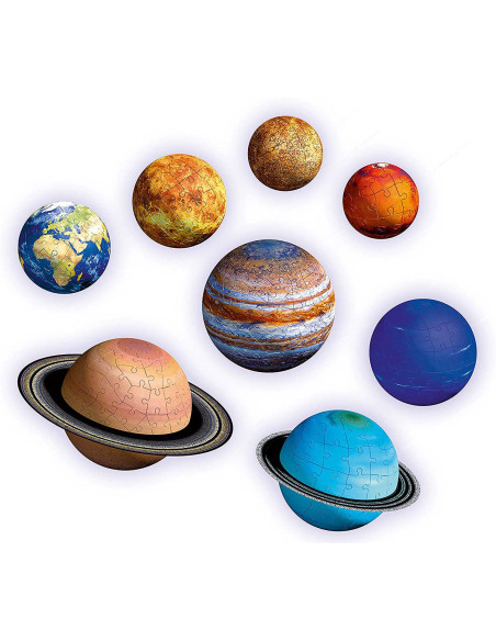 Puzzle 3D Sistemul Solar, 27/54/72/108 Piese,RVS3D11668
