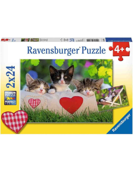 Puzzle Pisicute Somnoroase, 2X24 Piese,RVSPC07801