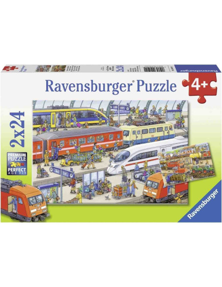 Puzzle Statie De Tren, 2X24 Piese,RVSPC09191