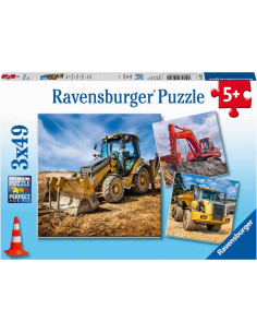 Puzzle Utilaje Constructii, 3X49 Piese,RVSPC05032 2