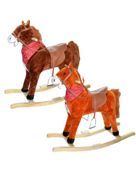 Calut Balansoar, Lemn + Plus, Caramiziu/Maro, 78 Cm,RB-05