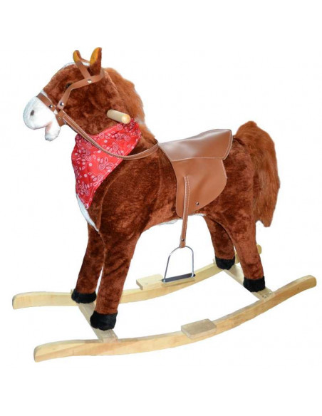 Calut Balansoar, Lemn + Plus, Caramiziu/Maro, 78 Cm,RB-05