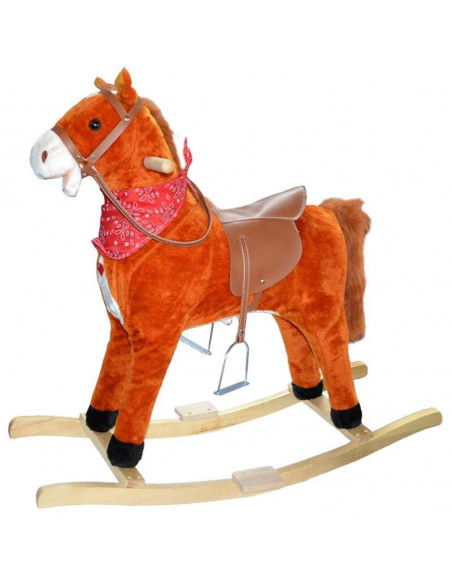 Calut Balansoar, Lemn + Plus, Caramiziu/Maro, 78 Cm,RB-05
