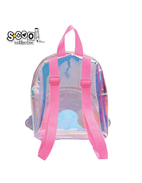 Ghiozdan gradinita transparent RAINBOW, 20x26x13 cm -