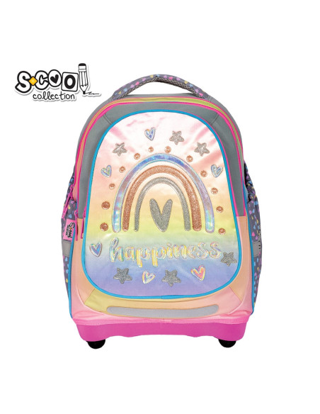 Ghiozdan anatomic HAPPINESS, 38x39x19.5 cm - S-COOL,SC2110 Ghiozdan anatomic HAPPINESS, 38x39x19.5 cm - S-COOL,SC2110
