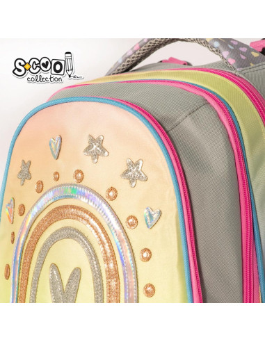 Ghiozdan anatomic HAPPINESS, 38x39x19.5 cm - S-COOL,SC2110 Ghiozdan anatomic HAPPINESS, 38x39x19.5 cm - S-COOL,SC2110