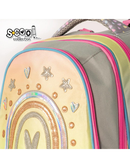 Ghiozdan anatomic HAPPINESS, 38x39x19.5 cm - S-COOL,SC2110 Ghiozdan anatomic HAPPINESS, 38x39x19.5 cm - S-COOL,SC2110