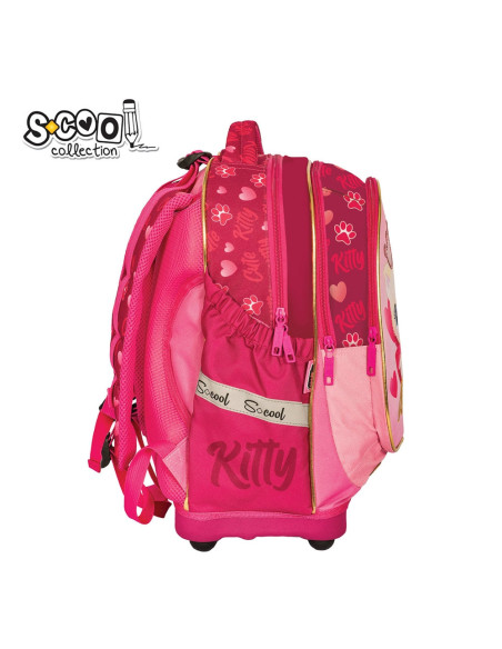 Ghiozdan anatomic CUTE KITTY, 38x39x19.5 cm - S-COOL,SC2111 Ghiozdan anatomic CUTE KITTY, 38x39x19.5 cm - S-COOL,SC2111