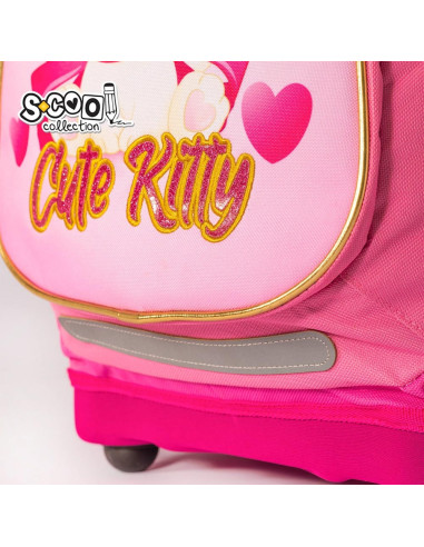 Ghiozdan anatomic CUTE KITTY, 38x39x19.5 cm - S-COOL,SC2111 Ghiozdan anatomic CUTE KITTY, 38x39x19.5 cm - S-COOL,SC2111