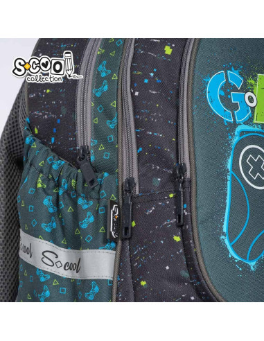 Ghiozdan anatomic GAME, 38x39x19.5 cm - S-COOL,SC2114