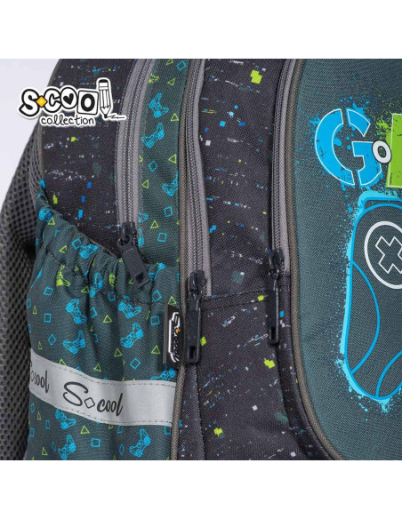 Ghiozdan anatomic GAME, 38x39x19.5 cm - S-COOL,SC2114