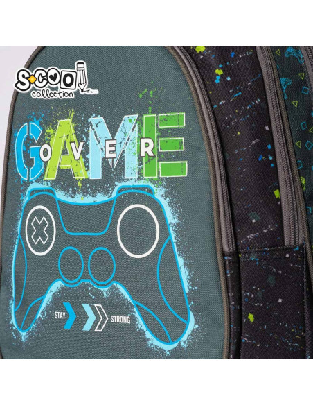 Ghiozdan anatomic GAME, 38x39x19.5 cm - S-COOL,SC2114