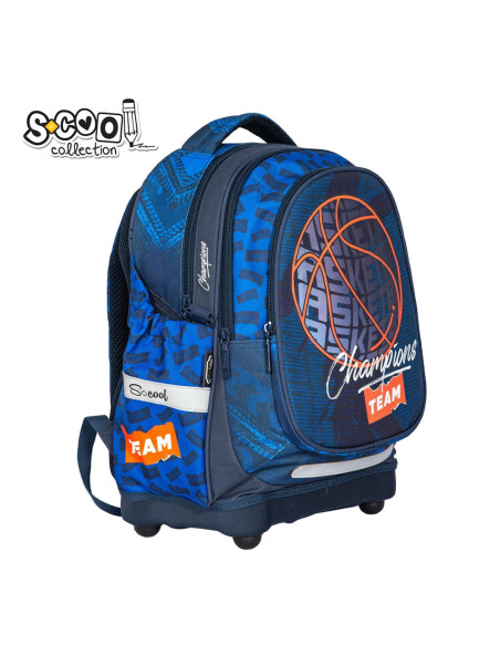 Ghiozdan anatomic BASKETBALL, 38x39x19.5 cm - S-COOL,SC2117