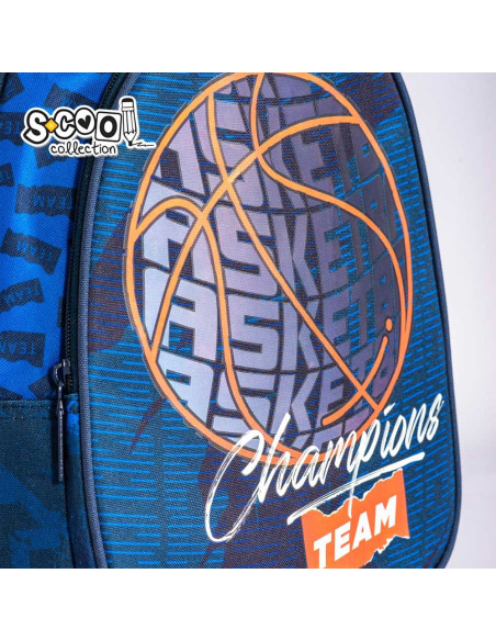 Ghiozdan anatomic BASKETBALL, 38x39x19.5 cm - S-COOL,SC2117