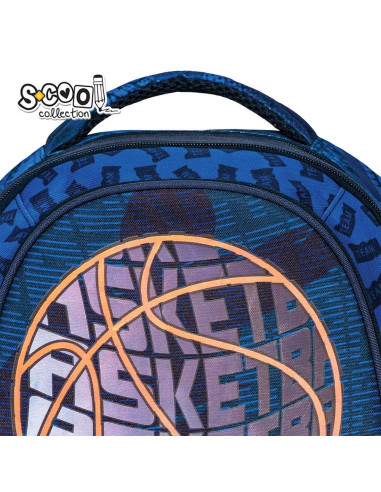 Ghiozdan anatomic BASKETBALL, 38x39x19.5 cm - S-COOL,SC2117
