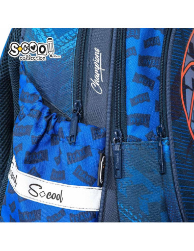 Ghiozdan anatomic BASKETBALL, 38x39x19.5 cm - S-COOL,SC2117