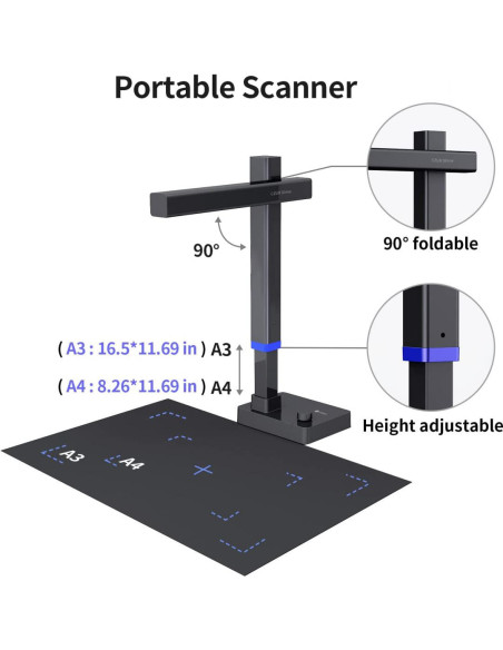 Scanner CZUR Shine Ultra Pro, rezolutie 5696 x 4272 pixeli