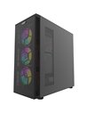 Carcasa Aqirys Naos Pro Mid Tower,  3x bays 3.5", 2x bays 2.5", panou lateral tempered glass, 4 ventilatoare incluse, 12 ventila