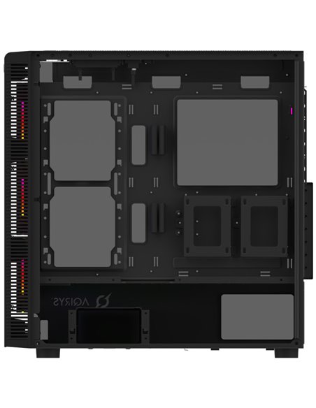 Carcasa Aqirys Naos Pro Mid Tower,  3x bays 3.5", 2x bays 2.5", panou lateral tempered glass, 4 ventilatoare incluse, 12 ventila