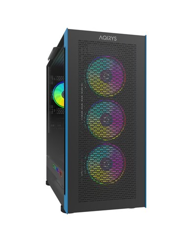 Carcasa Aqirys Sargas Mid Tower,  2x bays 3.5", 4x bays 2.5", panou lateral tempered glass, fan controller integrat, 4 ventilato