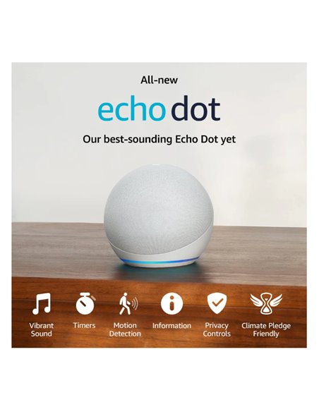 AMAZON Boxa Portabila Echo Dot 5 Cu Ceas si Asistent Personal Alexa