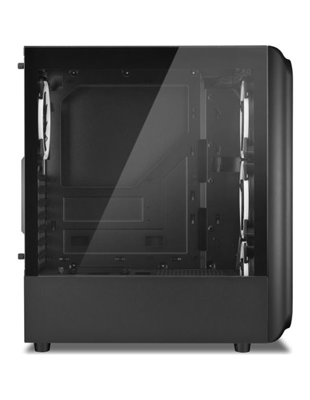 Carcasa Sharkoon TK5M RGB, 7 sloturi expansiune, tempered glass, 3x ventilatoare 120mm preinstalate