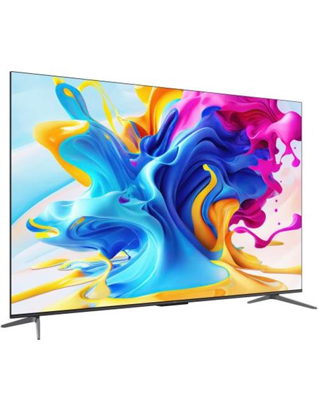Smart TV TCL  50C645 (Model 2023) 50"(126CM), QLED 4K UHD, Brushed titanium metal front, Flat, Google TV, Mirroring iOS/Android,