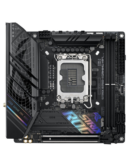 Placa de baza Asus ROG STRIX B760-I LGA1700, 2x DDR5, 1x DisplayPort, 1x HDMI, 1x PCIe x16, 2x M.2, 4x SATA 6Gbps, WIFI 6E, 2.5