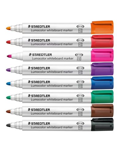 Set 8 markere whiteboard STAEDTLER, Lumacolor, 2 mm