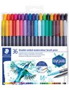 Set carioci STAEDTLER mars grafic duo tip pensula cu 2 capete, 36 culori/set