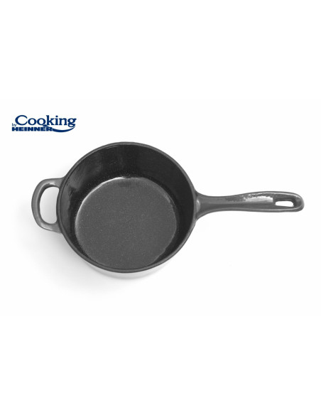 Cratita fonta emailata + capac 19 X 9 cm, 1.8 L, Marble