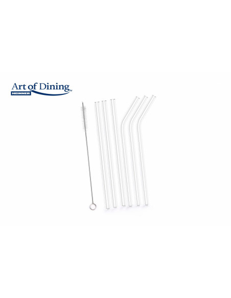 Set 6 paie din sticla + perie pentru curatare,HR-YMJ-JC011