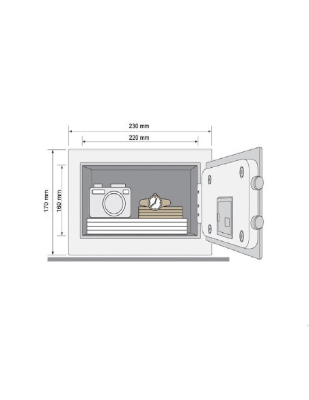 Seif Yale standard rezidential mini YSV/170, Se livreaza cu 2