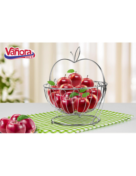 Cos fructe metalic cu stand, Vanora, 30 x 29 cm,VN-AER-S002