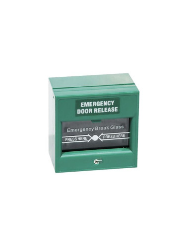 Buton de urgenta Yale ER180, cu geam. Carcasa din plastic