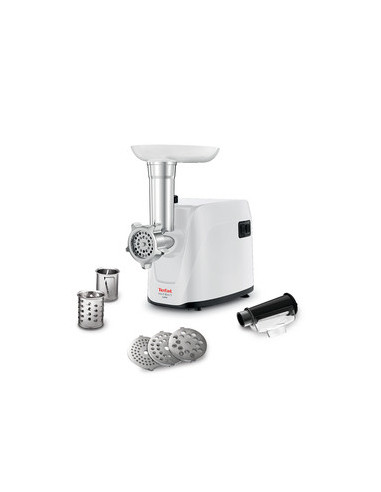 Masina de tocat Tefal HV1 NE113135, 1600W, 1.9kg min, accesoriu pentru rosii, 3 site metalice, conuri pentru razuit, functie rev