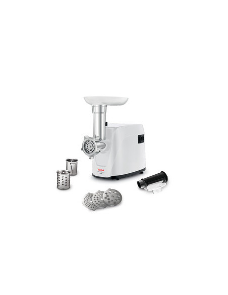 Masina de tocat Tefal HV1 NE113135, 1600W, 1.9kg min, accesoriu pentru rosii, 3 site metalice, conuri pentru razuit, functie rev