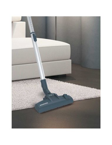 Aspirator fara sac Hoover BR11 011, 700 W, 2 l, Tehnologie Cyclonica, Telescopic, Filtru EPA lavabil, rosu/negru