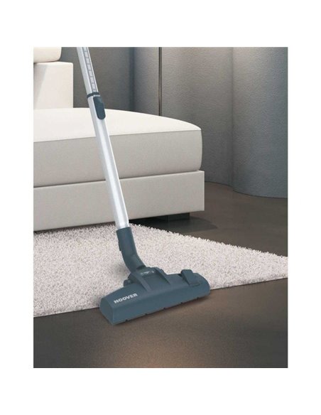 Aspirator fara sac Hoover BR11 011, 700 W, 2 l, Tehnologie Cyclonica, Telescopic, Filtru EPA lavabil, rosu/negru