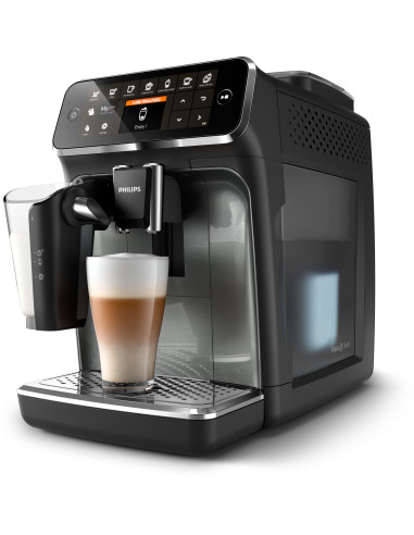 Espressor automat Philips Seria 4300 EP4349 70, sistem de lapte LatteGo, 8 bauturi, 15 bar, display digital TFT, filtru AquaClea